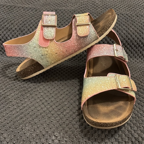 Girls Cat and Jack glitter sandals - Picture 4 of 6